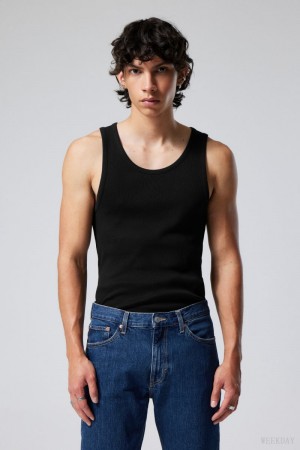 Weekday Standard Tank Top Czarne | NYLR7501