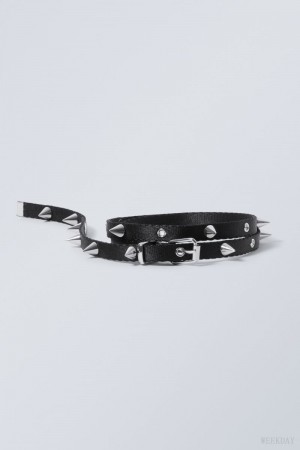 Weekday Stud Belt Czarne | VHDC5839