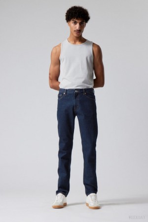 Weekday Sunday Slim Tapered Jeans Niebieskie | NPQQ4531