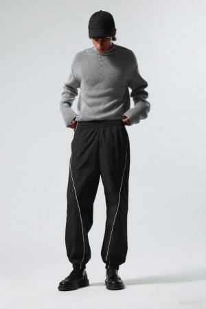 Weekday Thomas Joggers Czarne | GMZC9251