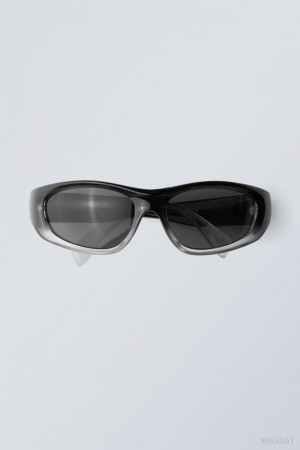 Weekday Trek Sunglasses Czarne | UPLS0244