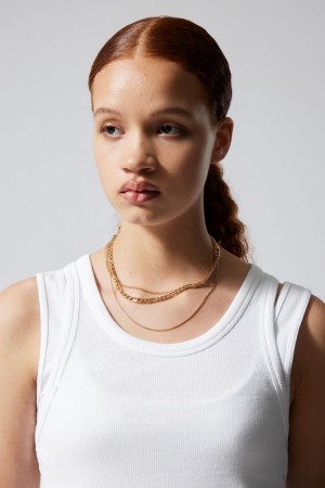 Weekday Unity Necklace Set Golden | VRUB3903