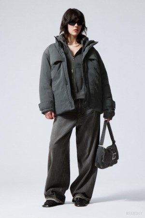 Weekday Windy Jacket Szare | ZODS6921